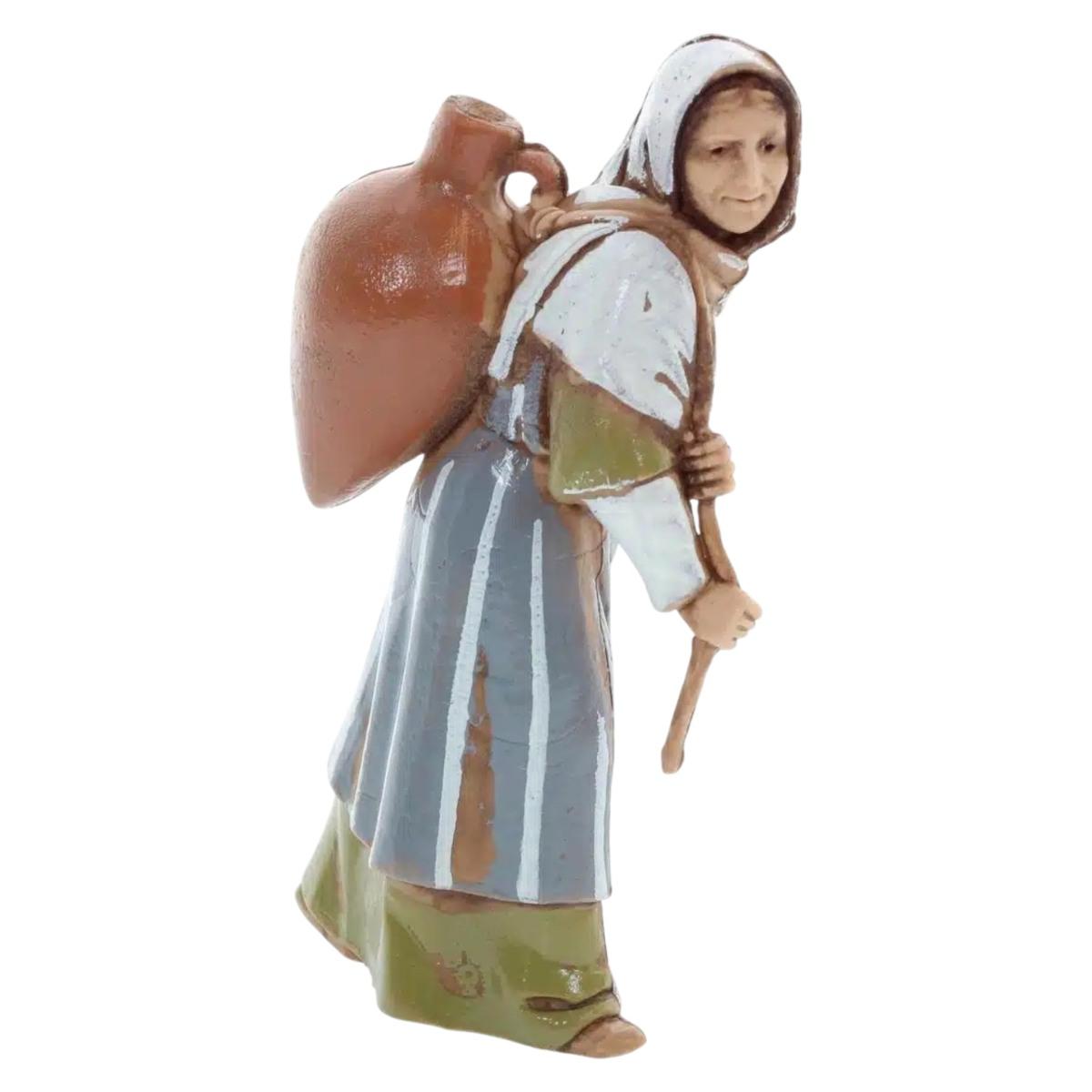 Statua cm.10 Gruppo Donne al Pozzo con Cammellieri Set pz.4 |Moranduzzo