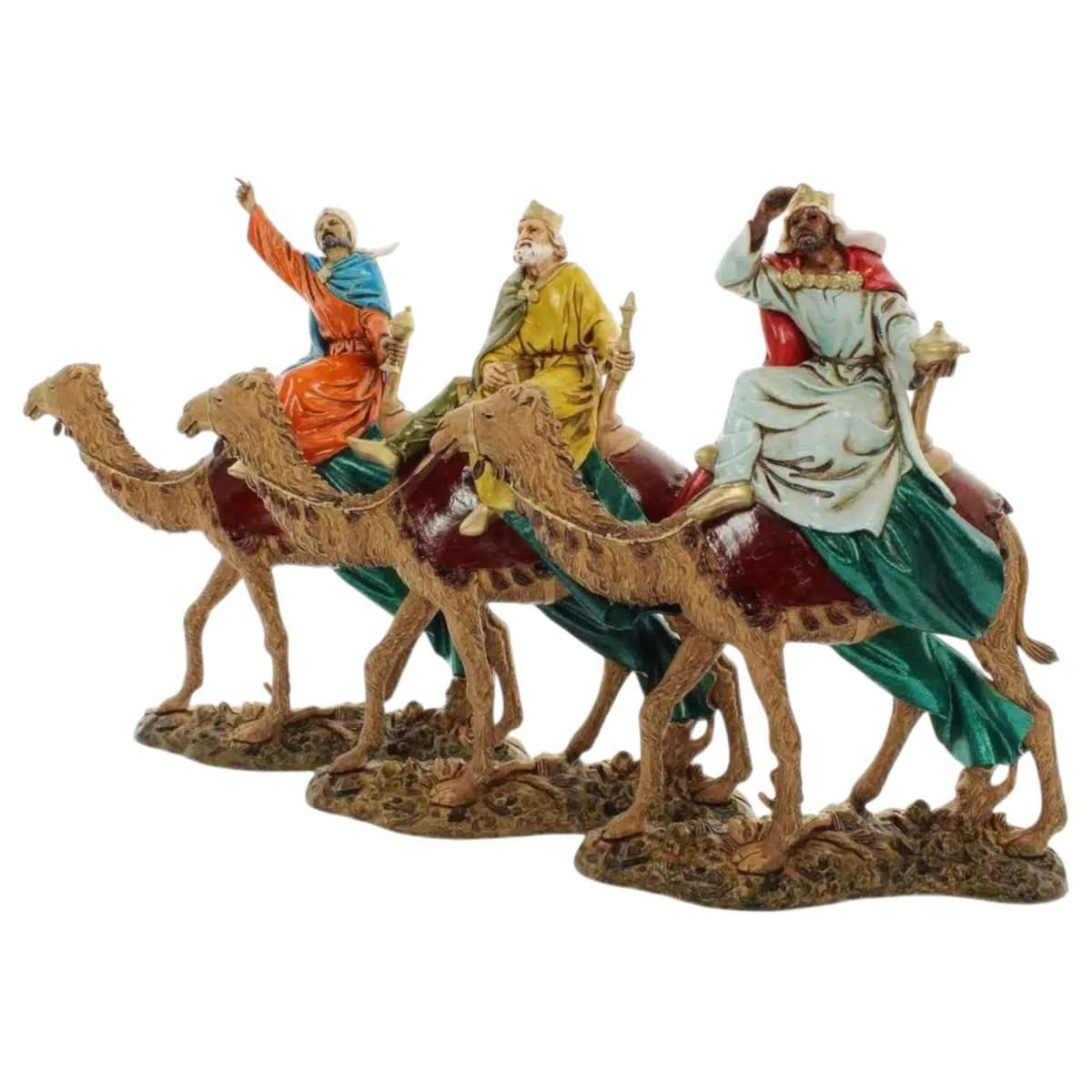 Statue cm.12 Re Magi con Cammelli Set pz.3 |Moranduzzo