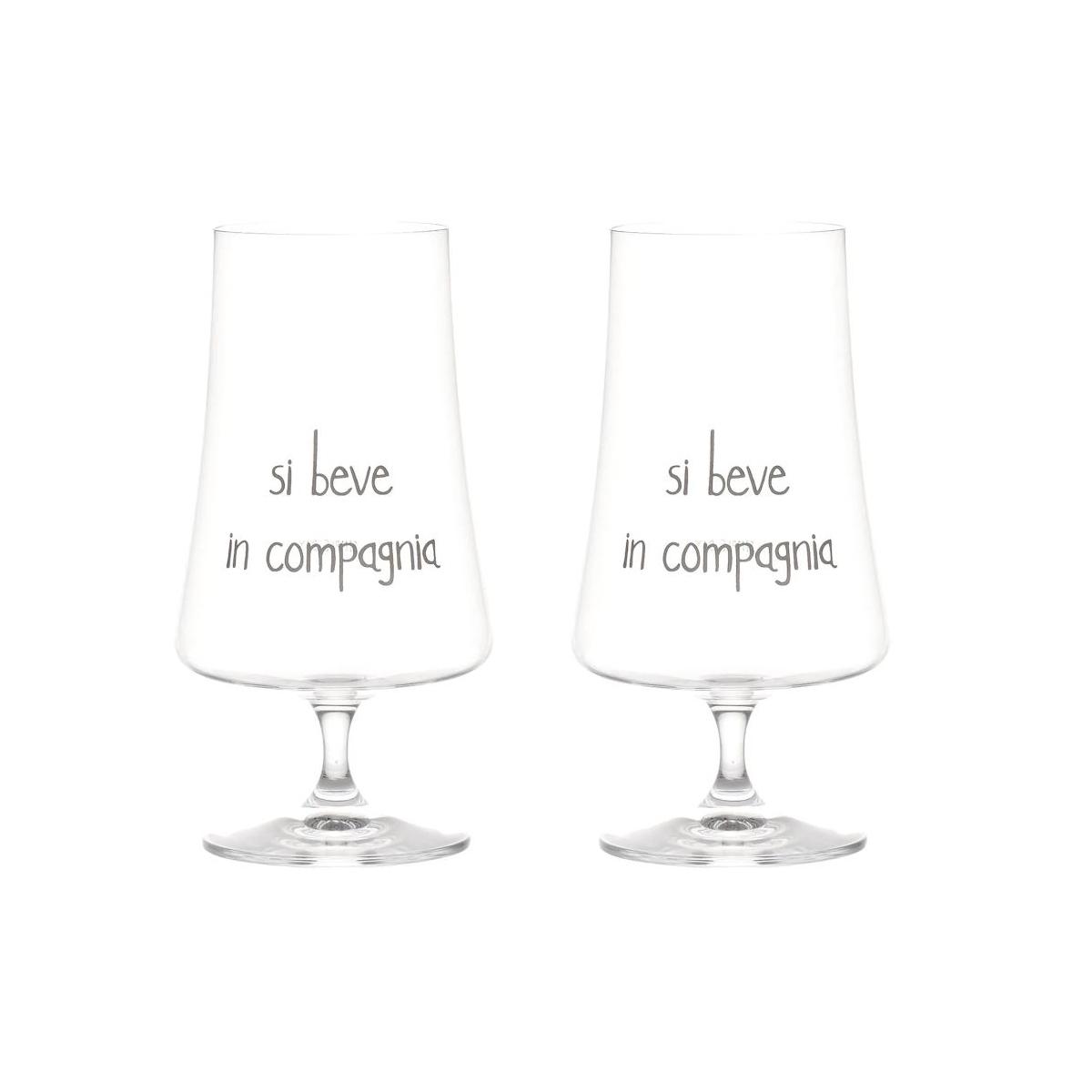 Bicchiere Vetro p2 Birra Simple Day Si Beve in Compagnia ml.550 |Simple_932