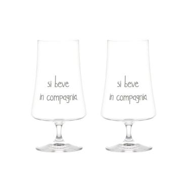Bicchiere Vetro p2 Birra Simple Day Si Beve in Compagnia ml.550 |Simple_932