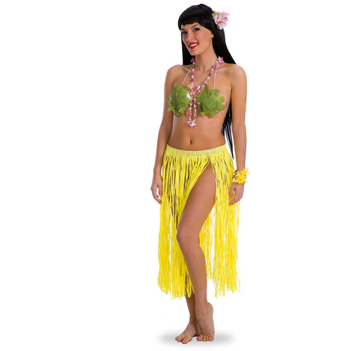 Gonna cm.75 Hawaii Raffia Gialla |Carnival Toys