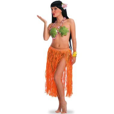 Gonna cm.75 Hawaii Raffia Arancio |Carnival Toys