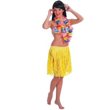 Gonna cm.45 Hawaii Raffia Gialla |Carnival Toys