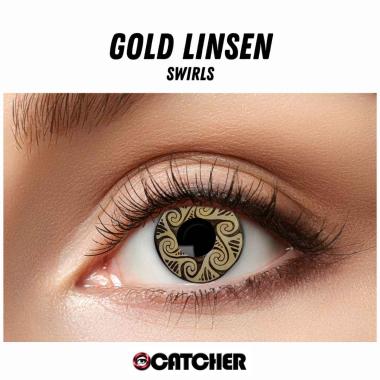Lenti a Contatto 12 Mesi Gold Swirls Set pz.2