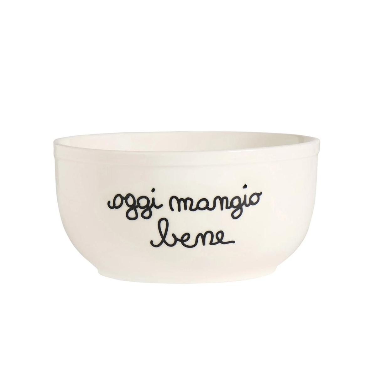 Insalatiera Cucina cm.Ø20 Ceramica Oggi Mangio Bene Simple Day |Simply_412