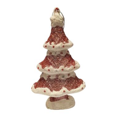 Pallina Natale cm.10 PVC Albero Circus Rosa/Argento |Fade_361A
