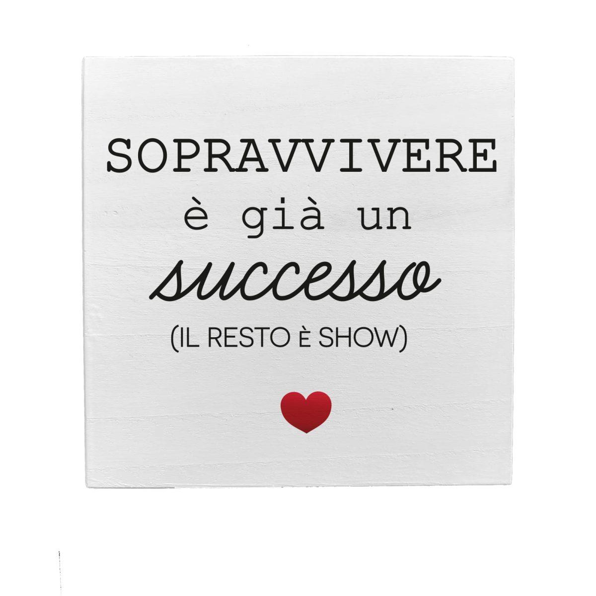 Targa Legno Dedica Successo cm.19,5