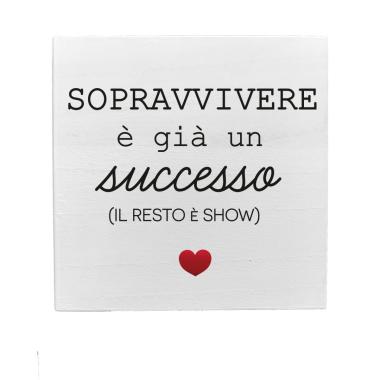 Targa Legno Dedica Successo cm.19,5