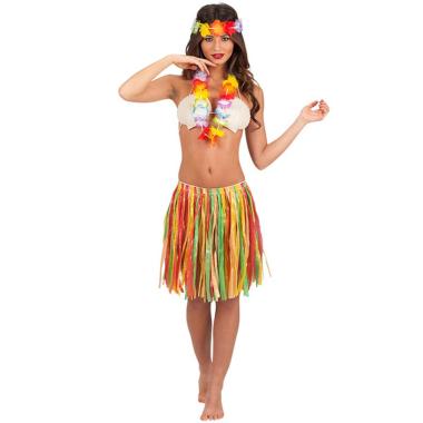 Costume Hawaii Gonna Frontalino Collana Set pz.3 |Carnival Toys