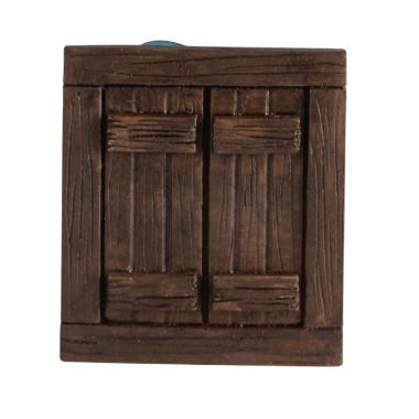 Finestra Resina Marrone cm.6x6,5x0,5 |Rossi Rosa