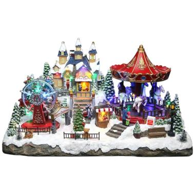 Villagio Natalizio con Luci Suoni e Movimenti cm.29x30x49 |Mazzeo