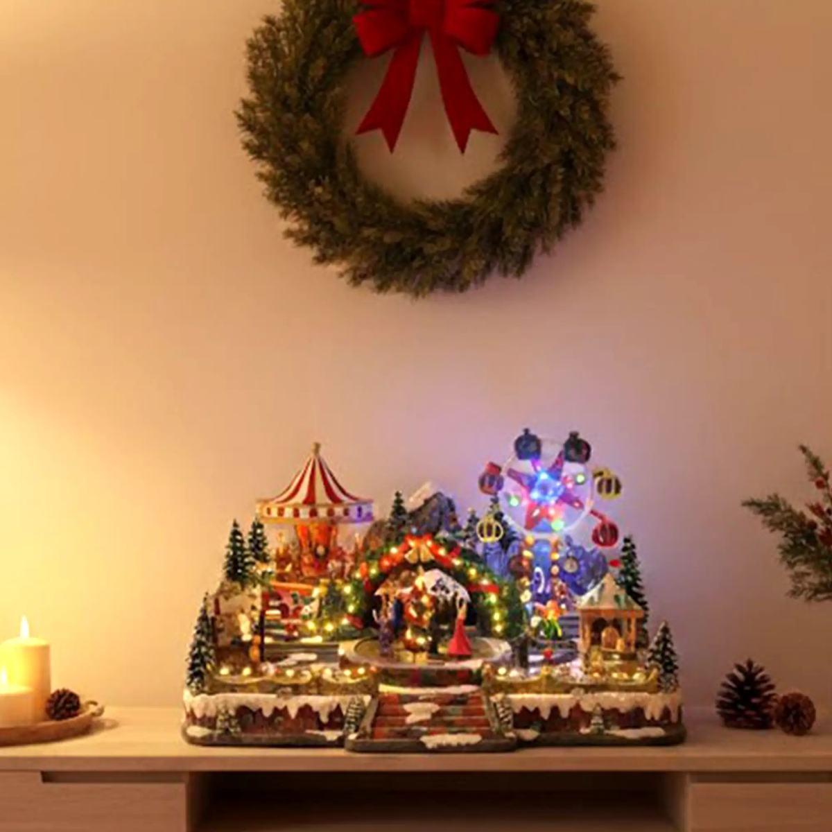 Villaggio Natalizio con Luci Suoni e Movimenti cm.64x57x39 |Mazzeo