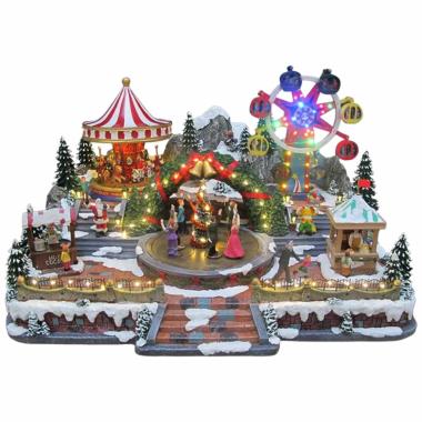 Villaggio Natalizio con Luci Suoni e Movimenti cm.64x57x39 |Mazzeo