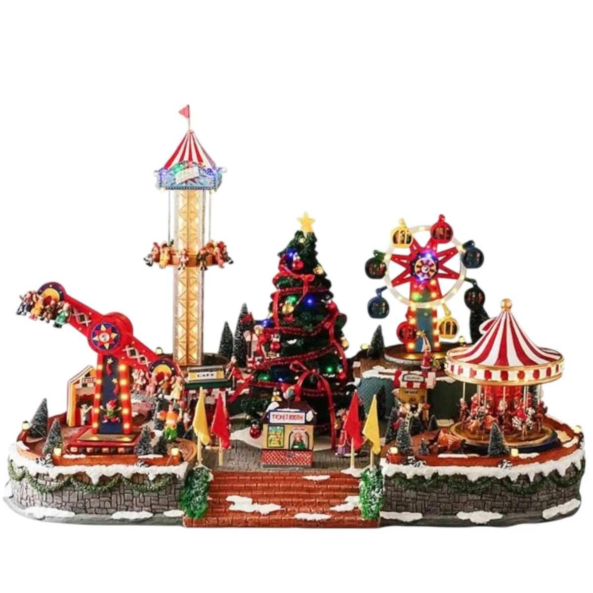 Villaggio Natalizio con Luci Suoni e Movimenti cm.110x70x55H |Mazzeo