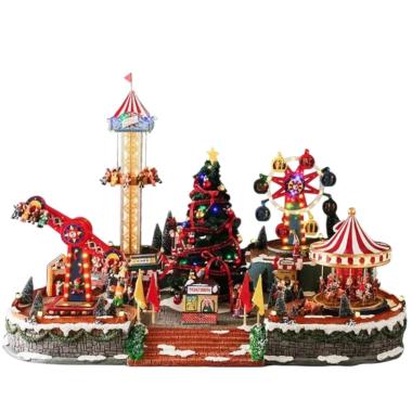 Villaggio Natalizio con Luci Suoni e Movimenti cm.110x70x55H |Mazzeo