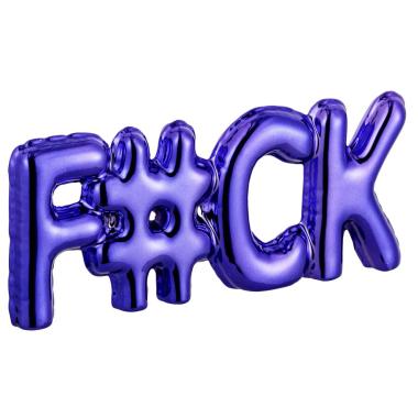 Scritta Fuck Ceramica Blu cm.22x22x50 |Montemaggi_630