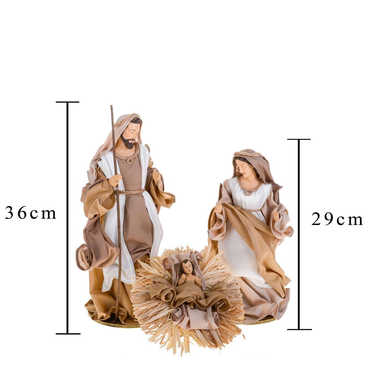 Natività cm.36 con Abiti Tessuto Set pz.3 |Bianchi Dino_201