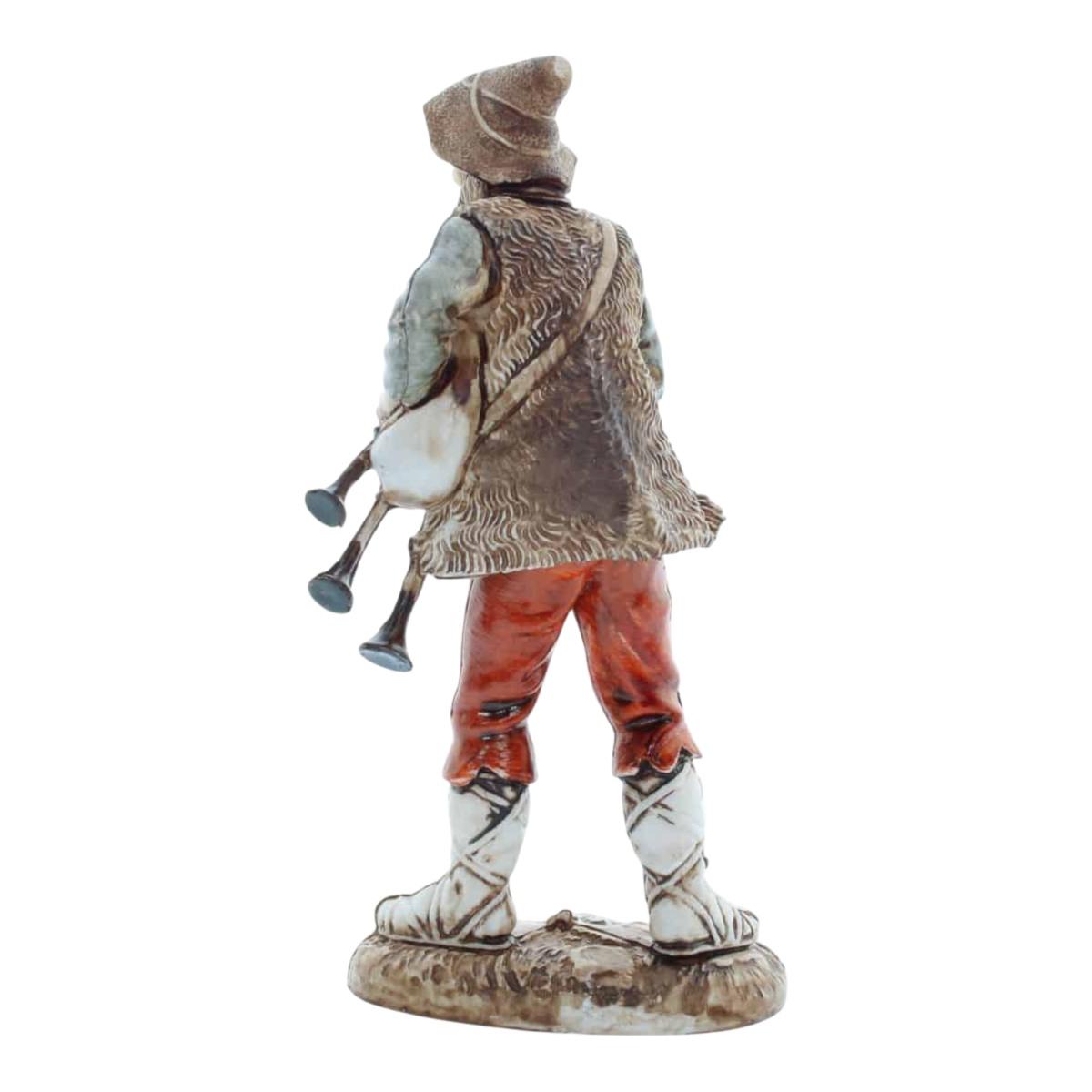 Statua cm.12 Zampognaro che Suona la Zampogna |Moranduzzo