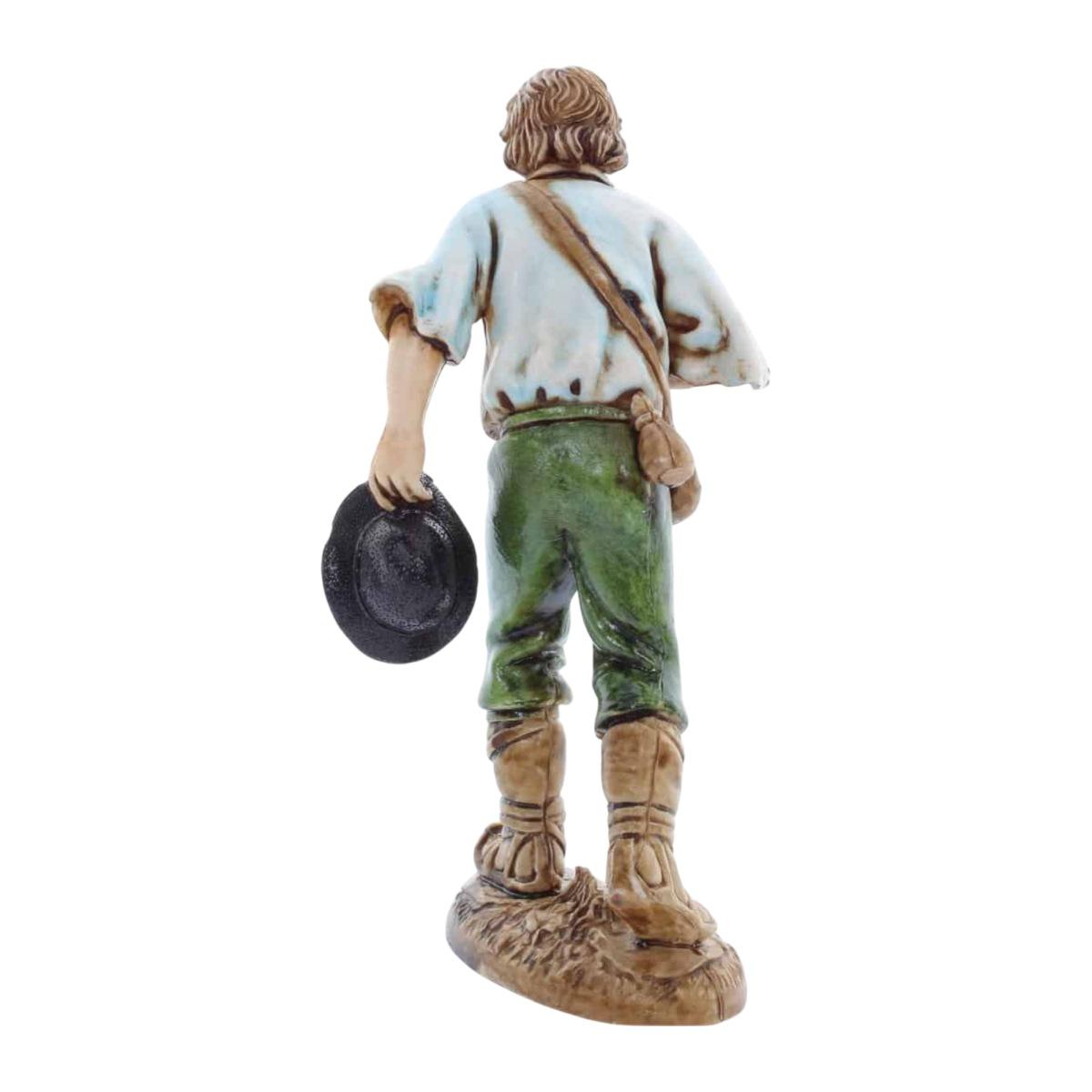 Statua cm.12 Pastore con Cappello in Mano |Moranduzzo