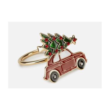 Portatovaglioli Metallo Oro con Macchina Set pz.6 |Fade_737