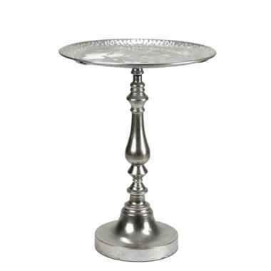 Tavolino Layla Metallo Argento Fade cm.Ø42x66 |Fade_