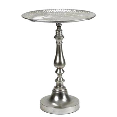 Tavolino Layla Metallo Argento Fade cm.Ø55x73 |Fade_