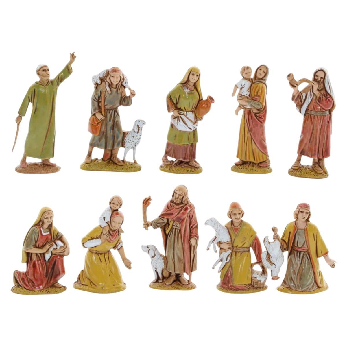 Statua cm.6,5 Pastori Assortiti Set pz.10 | Moranduzzo