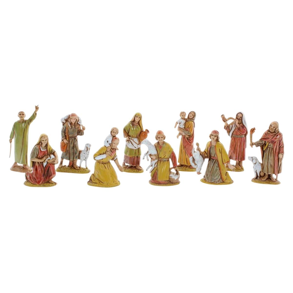 Statua cm.6,5 Pastori Assortiti Set pz.10 | Moranduzzo