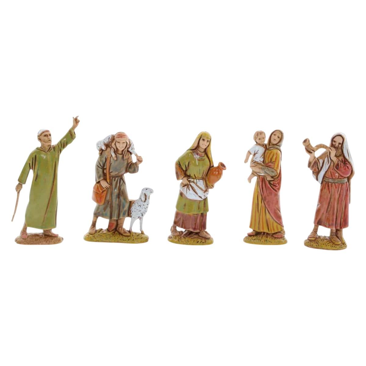 Statua cm.6,5 Pastori Assortiti Set pz.10 | Moranduzzo