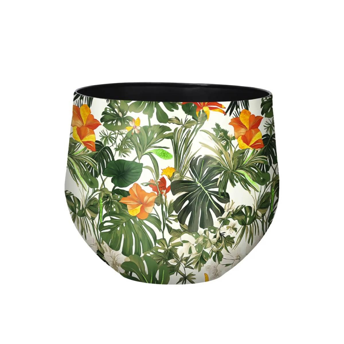 Portavaso Metallo Floreale Smaltato cm.Ã˜22xH22 |Lamart