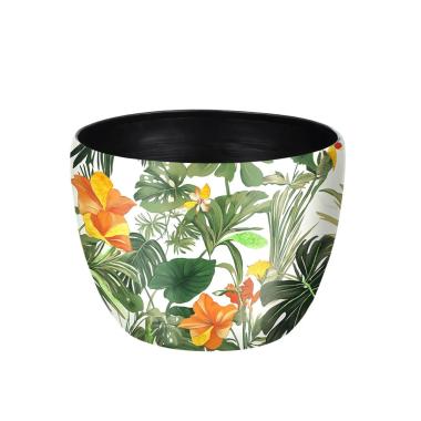 Portavaso Metallo Floreale Smaltato cm.Ã˜17x15 |Lamart