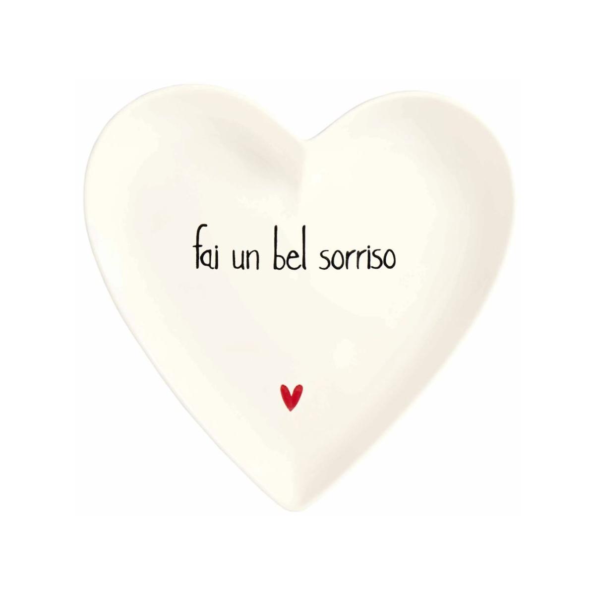 Piatto Tavola Ceramica Cuore cm.18 Simply Day Ogni Giorno è Speciale Set pz.2 |_223