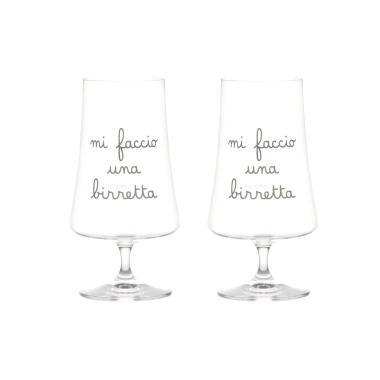 Bicchiere Vetro p2 Birra Simple Day Mi Faccio Una Biretta ml.550 |Simple_949