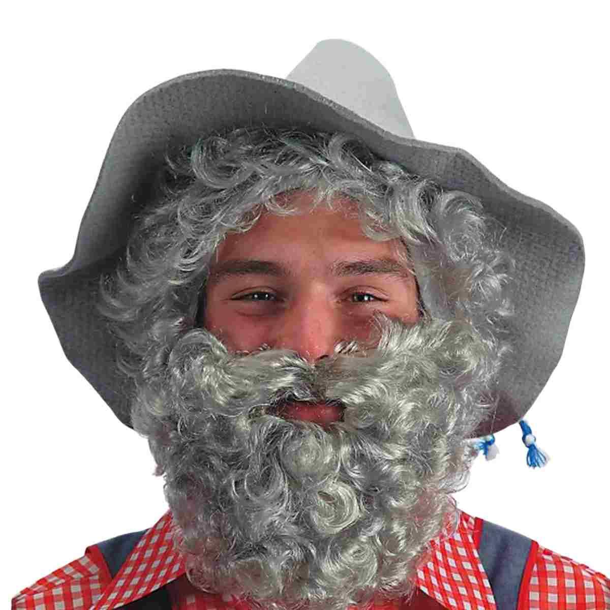 Barba Grigia Riccia con Baffi cm.18 |Carnival Toys