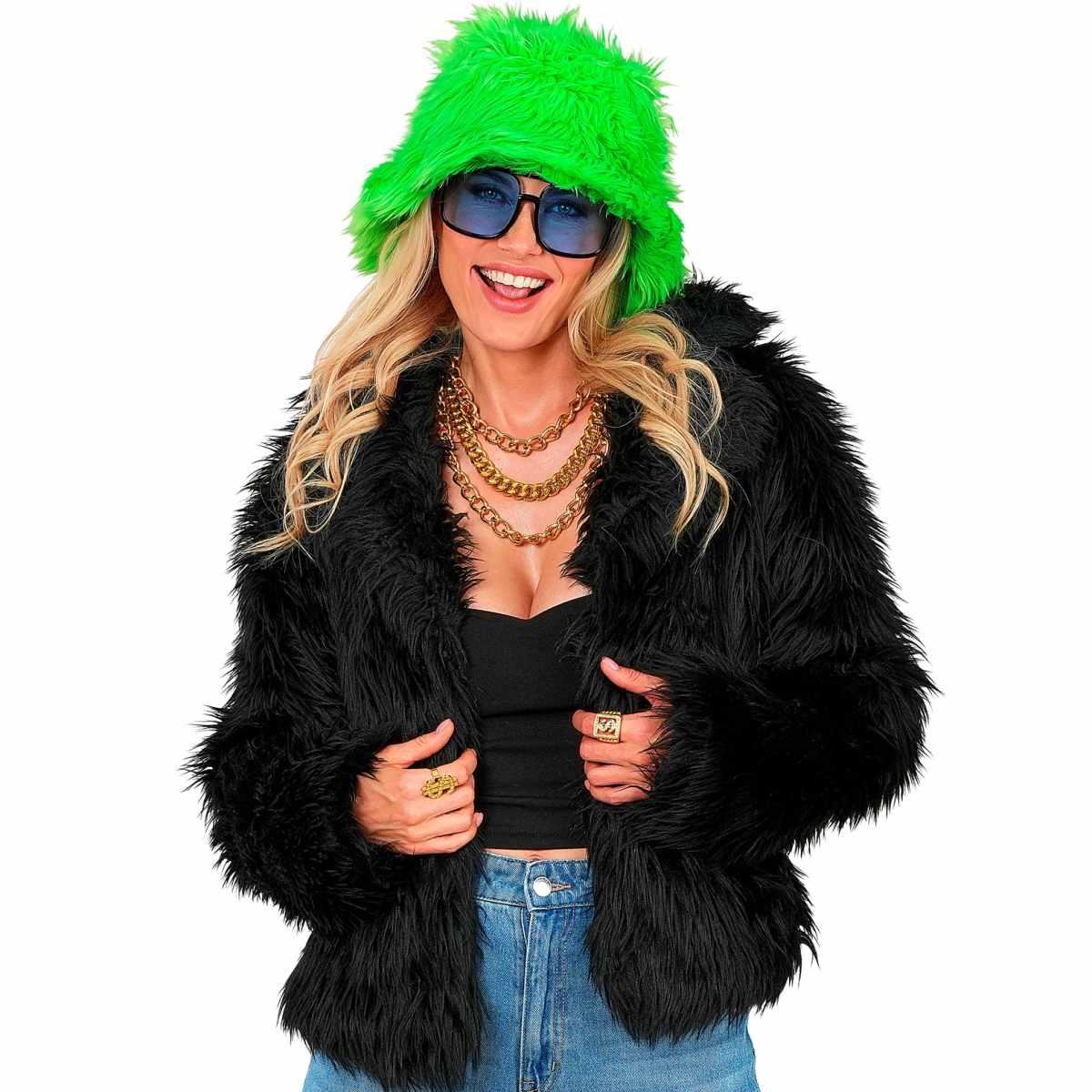 Giacca Disco Pelosa Nera |Donna_TN_09923