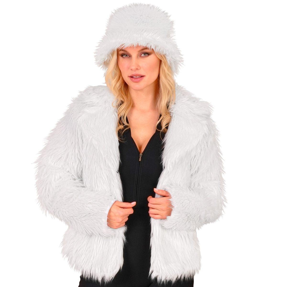 Giacca Disco Pelosa Bianca |Donna_TN_09919