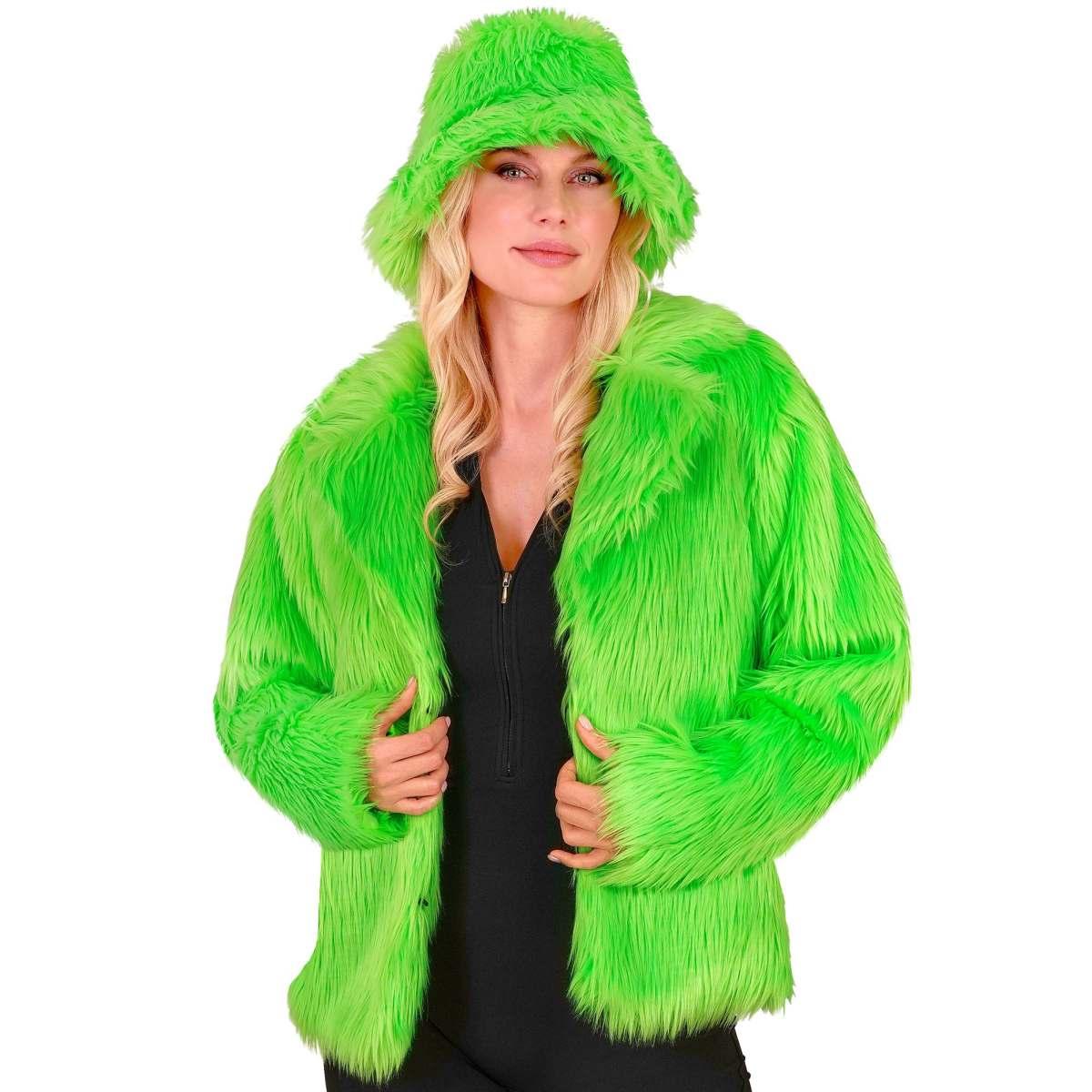 Giacca Disco Pelosa Verde Fluo |Donna_TN_09920