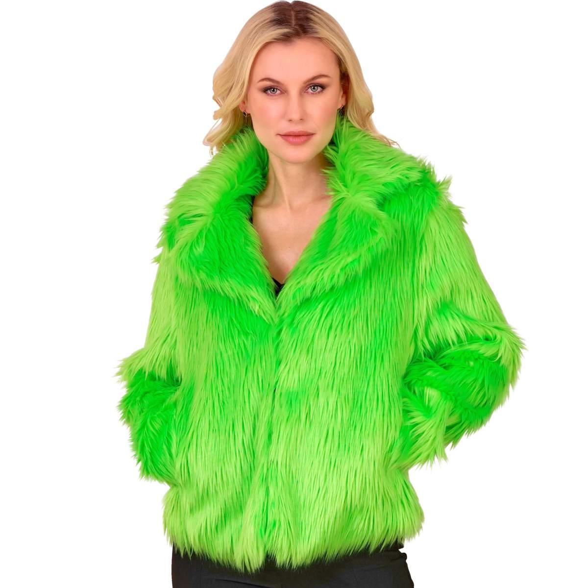 Giacca Disco Pelosa Verde Fluo |Donna_TN_09920
