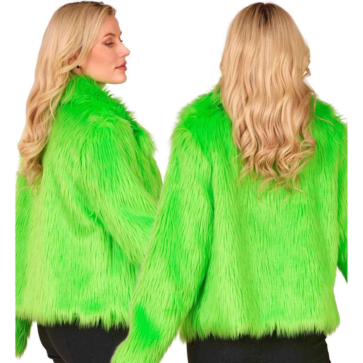 Giacca Disco Pelosa Verde Fluo |Donna_TN_09920