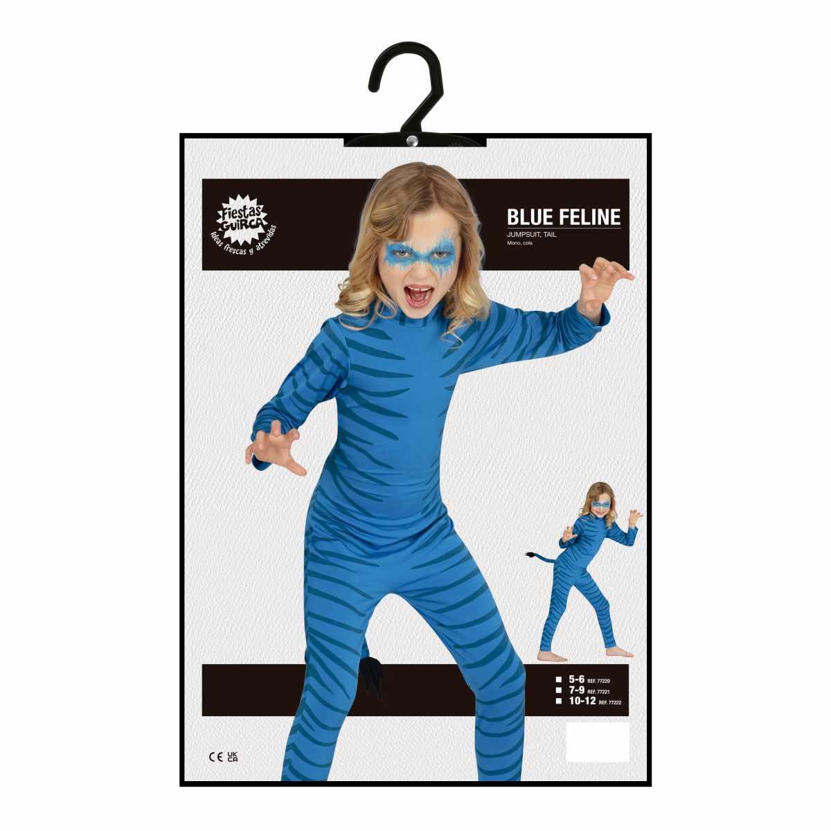 Costume Avatar Felino Blu |Bambina _TD_04592