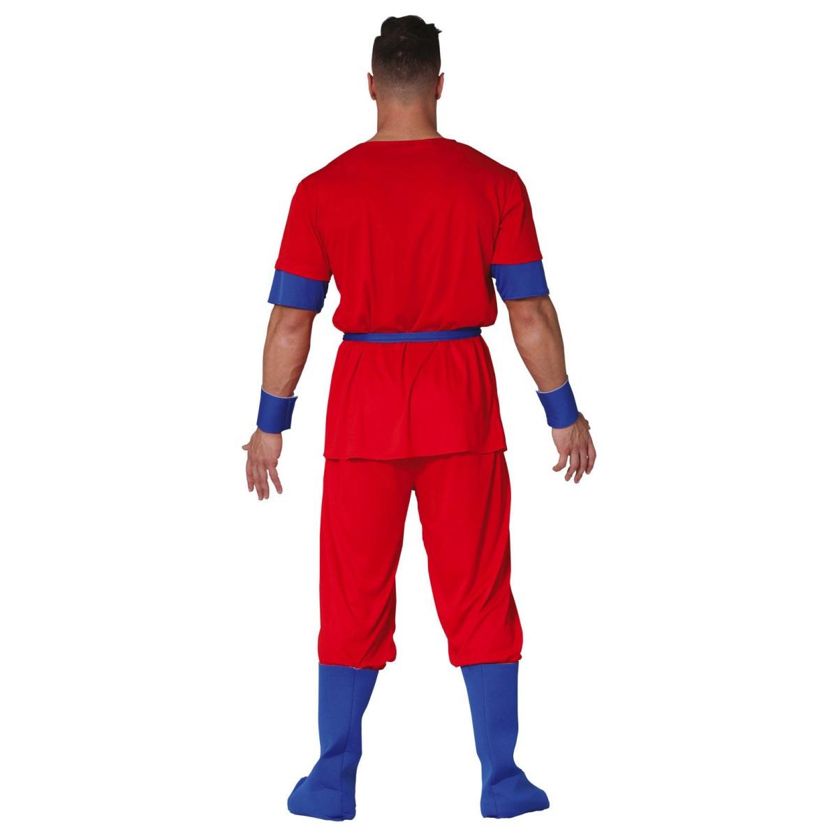 Costume Lottatore Karate Ninja Rosso |Uomo B4_01165