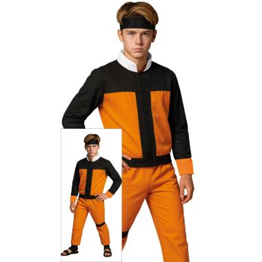 Costume Lottatore Karate Ninja Arancione Nero |Bambino B4_01022