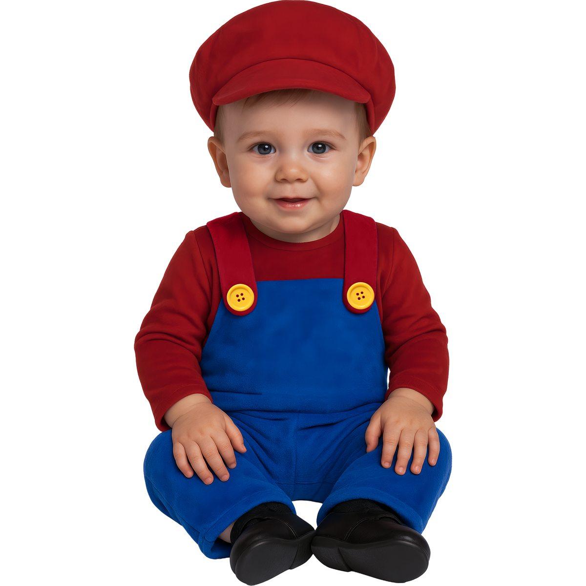 Costume Tuta Idraulico Blu Super Mario |Neonato L1_10123