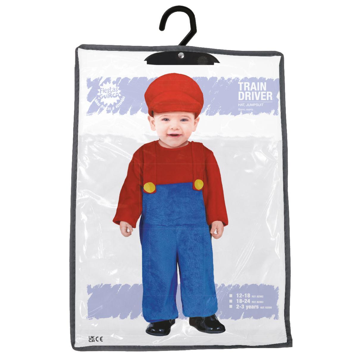 Costume Tuta Idraulico Blu Super Mario |Neonato L1_10123