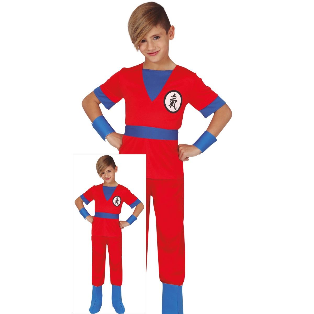 Costume Lottatore Karate Ninja Rosso |Bambino C1_01186