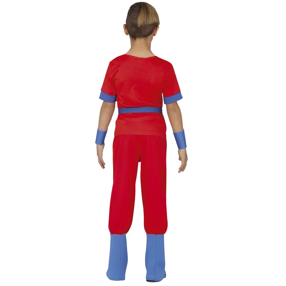 Costume Lottatore Karate Ninja Rosso |Bambino C1_01186