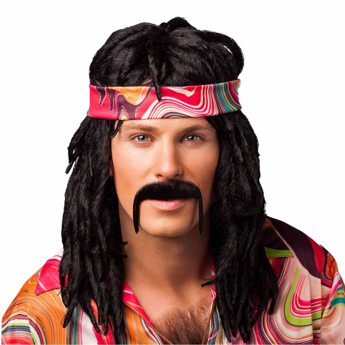 Baffi Mafioso Neri con Adesivo |Orlob