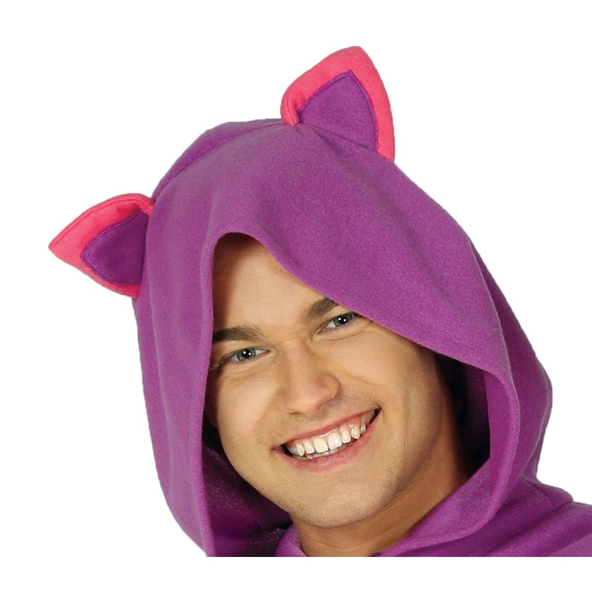 Costume Gatto Stregatto Viola Righe |Uomo L1_10129
