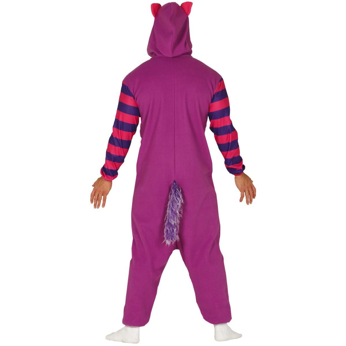 Costume Gatto Stregatto Viola Righe |Uomo L1_10129