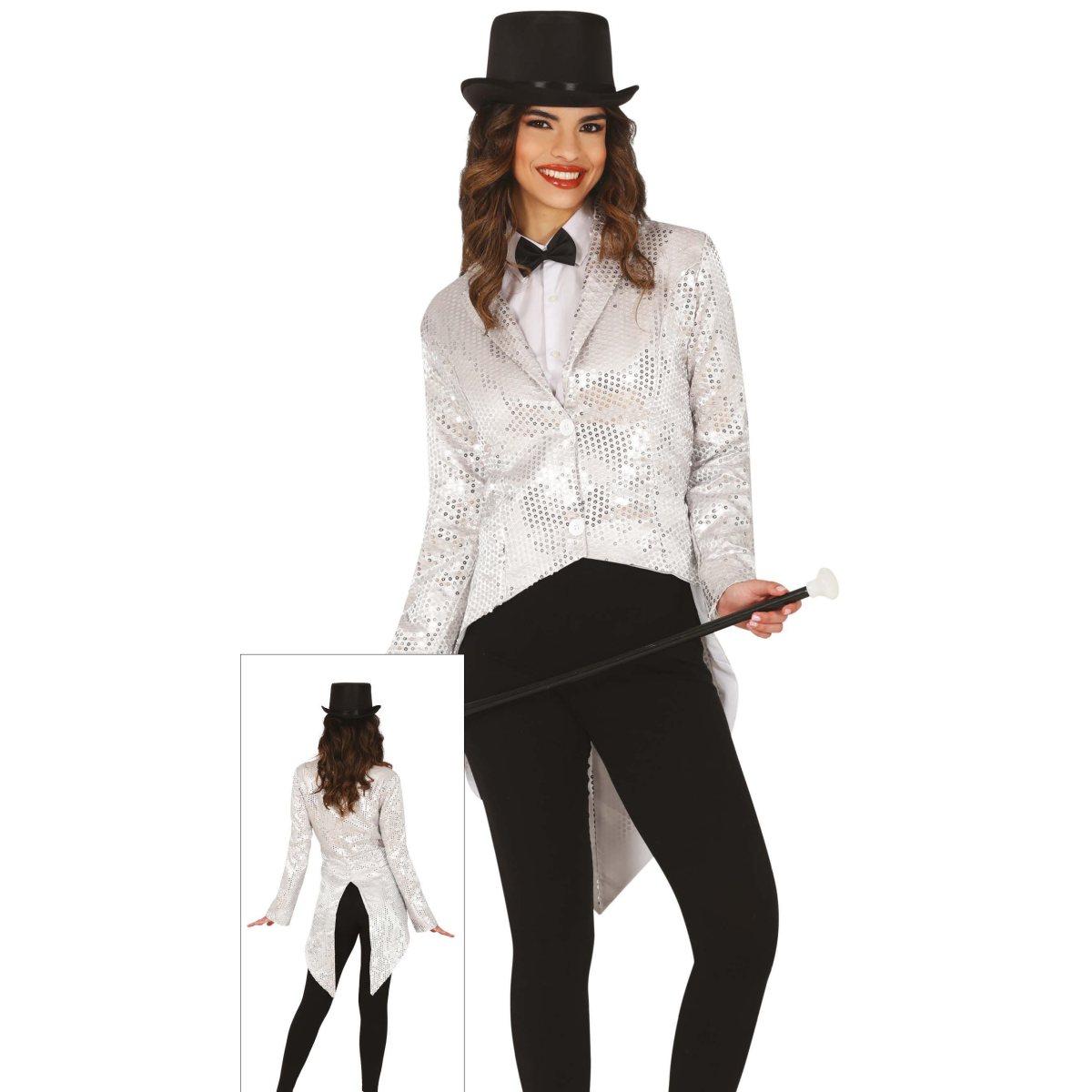 Costume Frac con Paillettes Argento |Donna_B4_00911